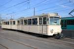 VGF Fahrzeugparade zum Jubiläum 50 Jahre U-Bahn Frankfurt am Main am 06.10.18 in Heddernheim mit Düwag U1 Wagen 1001 (Prototyp) 