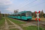 VGF Bombardier U5-25 Wagen 626+6xx+6xx am 13.04.19 in Frankfurt Kalbach als U2