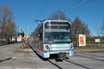 VGF Bombardier Flexity Swift U5-50 Wagen 890 am 13.02.21 in Frankfurt Industriehof