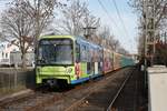 VGF Bombardier Flexity Swift U5-50 Wagen 901 am 20.02.21 in Frankfurt am Main Enkheim