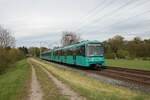 VGF Bombardier Flexity Swift U5-50 Wagen 844 am 08.05.21 in Frankfurt Kalbach