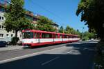 VGF Düwag U2 Wagen 133+135 am 13.06.21 in Frankfurt bei Bewegungsfahrten