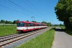 VGF Düwag U2 Wagen 133+135 am 13.06.21 in Frankfurt bei Bewegungsfahrten