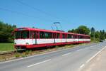 VGF Düwag U2 Wagen 133+135 am 13.06.21 in Frankfurt bei Bewegungsfahrten