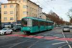 VGF Bombardier Flexity Swift U5-25 Wagen 625 am 10.12.21 als Fahrschule in Frankfurt am Main auf der U5