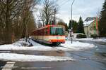 VGF Düwag U3 Wagen 152 am 10.01.22 in Oberursel Hohemark