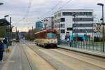 VGF Düwag Pt Wagen 148 am 11.03.23 auf der Linie 18 in Frankfurt am Main