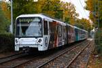 VGF U-Bahn Frankfurt am Main Bombardier Flexity Swift U5-25 Wagen 603 in Enkheim auf der C-Strecke am 11.10.25