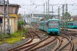 VGF U-Bahn Frankfurt am Main Bombardier Flexity Swift U5-50 Wagen 841 in Heddernheim auf der A-Strecke am 11.10.25 vom Bahnsteig aus fotografiert