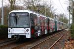 VGF U-Bahn Frankfurt Bombardier Flexity Swift U5 Wagen 902 am 26.02.26 in Frankfurt am Main auf der Linie U7
