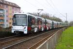 VGF U-Bahn Frankfurt Bombardier Flexity Swift U5 Wagen 902 am 26.02.26 in Frankfurt am Main auf der Linie U7