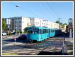 Der 3. Zug der Linie U3 nach Oberursel Hohemark hatte am 09.09.2008 mit der Wagenreihung 311 und 310 der Bauart U2h gerade die Station Hgelstrae verlassen.