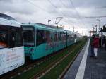 Drei neue U5 Wagen in Frankfurt Riedberg bei der U-Bahn Erffnung am 12.12.10