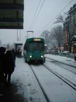 Ein PTB Wagen der Linie U5 in Frankfurt Deutsche Nationalbibliothek am 19.12.10 