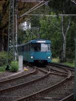 VGF U2-Wagen 366 auf der Linie U7 am 13.09.13 in Frankfurt