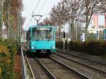 VGF Düwag U3 Wagen 462 als Fahrschulwagen am 31.10.15 in Frankfurt am Main