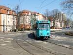 VGF Düwag Ptb Wagen 727 am 18.03.16 in Frankfurt am Main Eckenheim auf der Linie U5