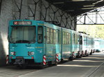 VGF Düwag Ptb Wagen 702 abgestellt am 14.04.16 in Frankfurt Eckenheim.