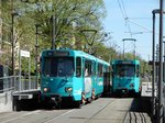 VGF Düwag Ptb Wagen 740 und 713 am 21.04.16 in Frankfurt am Main Eckenheim