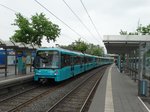 VGF Bombardier U5-50 Wagen 851 am 25.05.16 in Frankfurt Enkheim