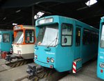 VGF Düwag Ptb Wagen 732 und 710 über den Zaun fotografiert am 28.07.16 in Frankfurt Eckenheim 