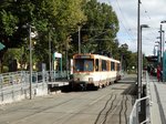 VGF Düwag Ptb Wagen 710 am 05.10.16 in Frankfurt Eckenheim.