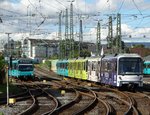 VGF U4 Wagen 534 und Bombardier U5-25 Wagen 630 am 05.10.16 in Frankfurt Heddernheim