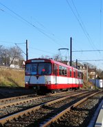 VGF Düwag U2 Wagen 303 als Nikolaus Express am 03.12.16 in Frankfurt Niederursel