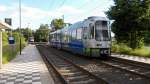 TW 20222, der Stadtbahn Hannover, an der Haltestelle, Rehten/Nord, am 21.06.2013