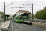 Direkter Übergang zum Bus -     Haltestelle Vier Grenzen an den Stadtbahnlinien 3 und 7.