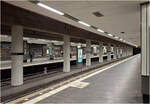 Die erste U-Bahnstrecke in Hannover -     Die Station Waterloo wurde viergleisig gebaut, da sich hier die A-Strecke der U-Bahn verzweigen sollte.