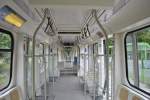 Innenraum eines TW 2500 der Stadtbahn Hannover, am 13.06.2011 in Laatzen.