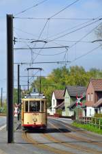 Wagen 129 als Maibaumexpress bei Heisede Marienburger Strae (01.05.2013)  
