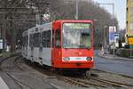 KÖLN, 02.02.2017, Stadtbahnzug 2237 auf dem Gürtel nach Ausfahrt aus der Haltestelle Aachener Straße/Gürtel