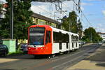 5104 während seinem ersten Linieneinsatz nach seiner Neulackierung auf der Margaretastraße am 26.09.2017.