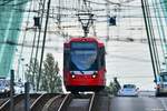 5103 als Pendelzug E4 zwischen Suevenstraße und Severinstraße auf dem südlichen Gleis der Severinsbrücke am 18.10.2019.