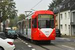 B-Wagen 2411 (ex 2111) wurde als 22. Fahrzeug der Serie 2100 zur Serie 2400 fertig saniert und wird in Kürze den 2000-km-Test antreten. Hier unterwegs auf der Simonskaul am 28.10.2019.

Die aktuelle Liste der 2400er:

Alle Fahrzeuge die umgebaut sind oder sich im Umbau befinden in Reihenfolge:

01: 2422 ex 2122 Liniendienst
02: 2412 ex 2112 Liniendienst
03: 2426 ex 2196 Liniendienst
04: 2428 ex 2199 Liniendienst
05: 2421 ex 2121 Liniendienst
06: 2416 ex 2116 Liniendienst
07: 2425 ex 2195 Liniendienst
08: 2402 ex 2102 Liniendienst
09: 2427 ex 2198 Liniendienst
10: 2417 ex 2117 Liniendienst
11: 2404 ex 2104 Liniendienst
12: 2403 ex 2103 Liniendienst
13: 2420 ex 2120 Liniendienst
14: 2409 ex 2109 Liniendienst
15: 2405 ex 2105 Liniendienst
16: 2423 ex 2193 Liniendienst
17: 2407 ex 2107 Liniendienst
18: 2424 ex 2194 Liniendienst
19: 2406 ex 2106 Liniendienst
20: 2418 ex 2192 Liniendienst
21: 2413 ex 2113 Liniendienst
22: 2411 ex 2111 in Kürze 2000-km-Test
23: 2401 ex 2101 Umbau
24: 2408 ex 2108 Umbau
25: 2419 ex 2119 Umbau
26: 2410 ex 2110 Umbau
27:
28:

Übrig sind nun noch 2114 und 2115.