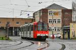 -Ein Abschied auf Zeit-  B-Wagen 2114 auf seiner letzten Rangierfahrt aus eigener Kraft vor seiner Sanierung zum 2414 auf dem Gelände der KVB-Hauptwerkstatt am 27.02.2020.