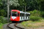 B-Wagen 2408 (ex 2108; Umbau 24) während seinem 2000-km-Test in der Wendeschleife Thielenbruch am 30.06.2020.