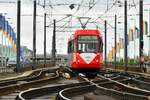 2419 (ex 2119, Umbau Nr. 25) während seines 2000-Km-Tests auf der Deutzer Brücke am 05.10.2020.