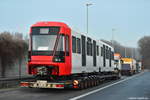 Am 11.12.2020 wurde der erste von 27 Bombardier Flexity Swift HF6 5301 in Köln angeliefert.