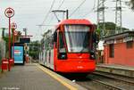 HF6 5302 während einer Testfahrt an der Haltestelle Kalker Friedhof in Köln Merheim am 20.08.2021