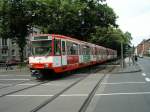 Stadtbahnwagen B der ersten Generation auf der Grtelstrecke in Kln als Linie 13 zur Endhaltestelle Slzgrtel.