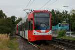 Niederflurwagen 4508 auf der Neusser Strae am 20.09.2012.