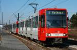 B-Wagen 2329 kurz vor der Haltestelle  IKEA Am Butzweilerhof  am 10.02.2013.