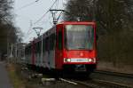 B-Wagen 2324 am ersten Linieneinsatztag nach seiner Neulackierung am 07.03.2013.