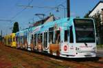 Niederflurwagen 4083 auf der Aachener Strae in Weiden am 03.08.2013.