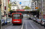 Die Kölner Straßenbahnline 18 von Köln-Ubierring nach Köln-Klettenberg und durch die Stadt Köln und hält gleich in Köln-Eifelwall und nach Köln-Klettenberg.