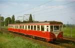 KBE ET 32 als DGEG - Sonderzug bei Kendenich auf der Vorgebirgsbahn Kln - Brhl - Bonn am 31.5.1978.