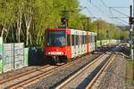 2302 auf dem neuen zweigleisigen Streckenabschnitt zwischen Brühl Süd und Brühl Badorf am 19.04.2019.